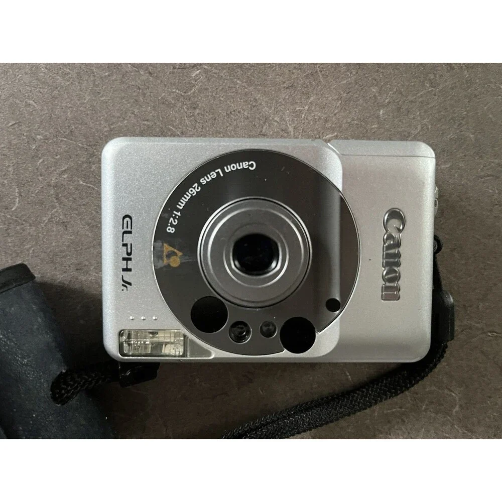 Canon Elph Jr 35mm Film Camera with strap and carry case